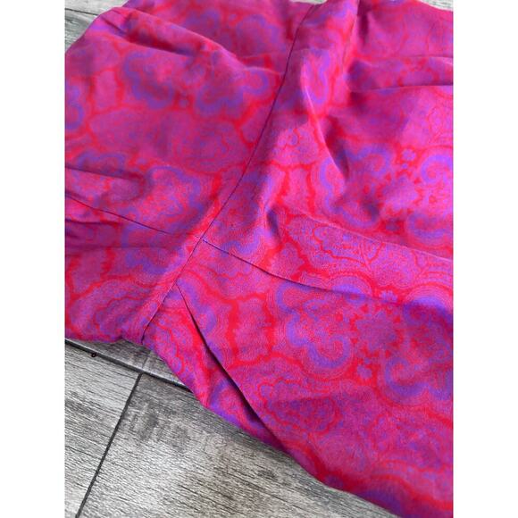 J.Crew Women's fuchsia pink Silk Blend Paisley Print Strapless Mini Dress - Picture 3 of 11